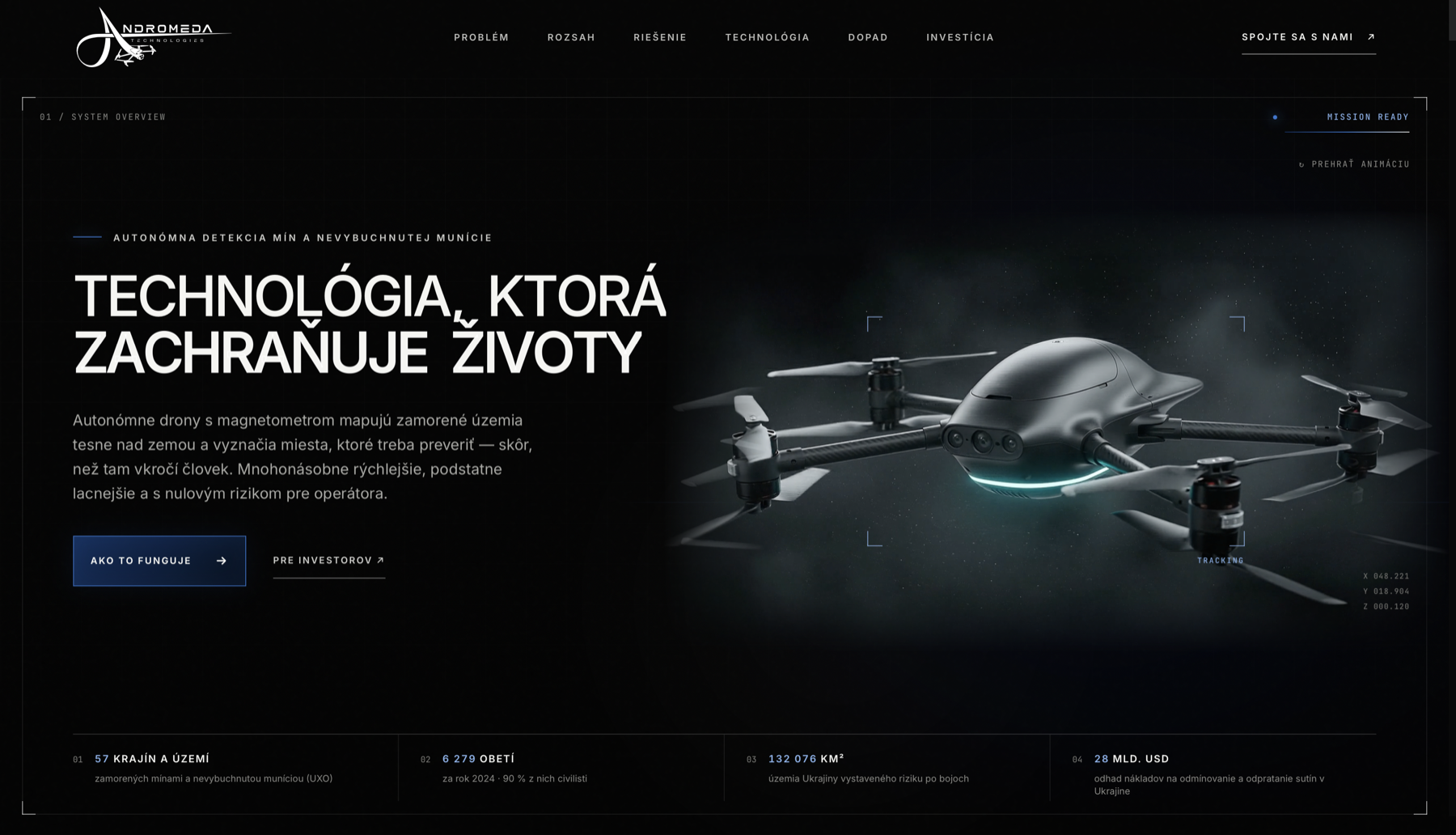 ANDROMEDA Technologies Slovak website designed and developed by VERLYON